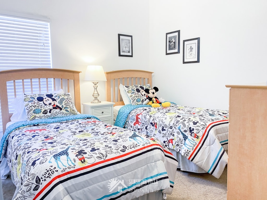 Mickey Mouse Themed Kids Bedroom at Sunshine Villa at Glenbrook Resort