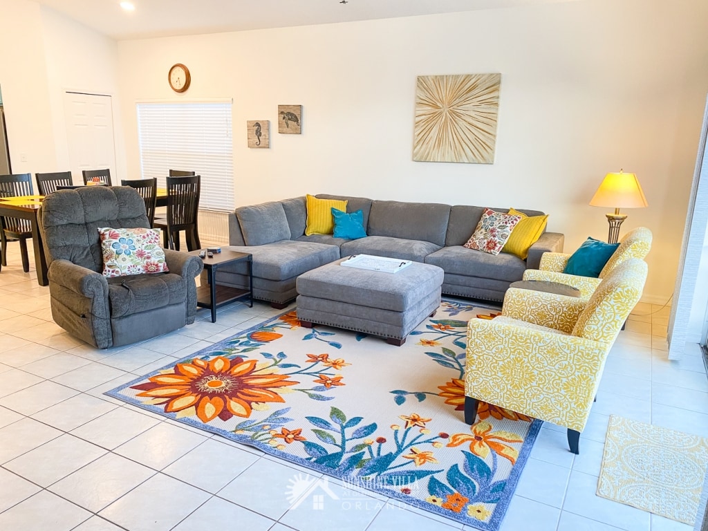 Living Room at Sunshine Villa at Glenbrook Resort